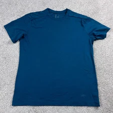 Arcteryx Shirt Mens Large Blue Merino Wool Training Performance Lightweight