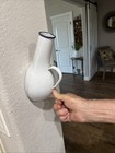 Antique White Porcelain Enamel Black Trim Male Urinal Or Wall Planter — photo 6