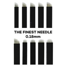 0.18mm Black Tebori Blade Needle U-shaped and Bevel Eyebrow Tattoo Needles