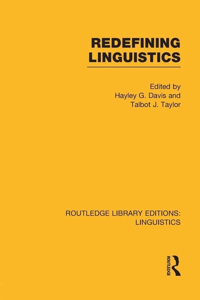 Hayley G. Davis (U. A.) | Redefining Linguistics (Rle Linguistics A | Buch-image