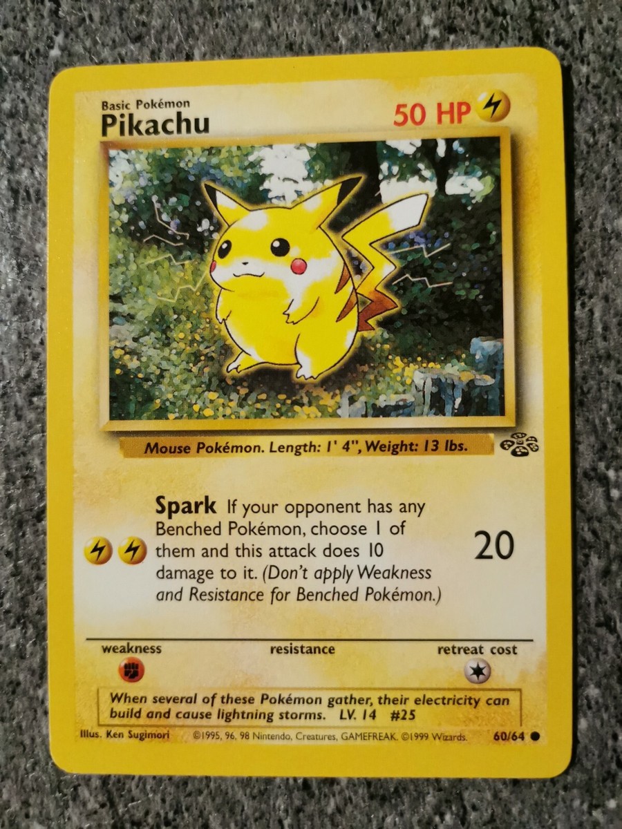 Pokemon Card Pikachu 60/64 Rare Mint Condition Red Cheeks Forest