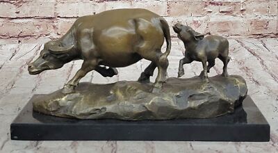 Signed Milo Original Trotting Bull Bronze Metal Figurine Sculpture Statue Gift