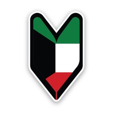 Kuwaiti Driver Badge Sticker Decal - Wakaba Green Leaf Soshinoya Jdm Kuwait Kwt