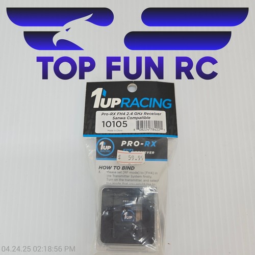 1up Racing RC #10105 Pro-RX FH4 2.4 GHz Receiver-Sanwa Compatible 'Discontinued'