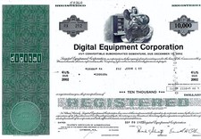 DEC Digital Equipment Corporation 1977, 4 1/2% zadłużenia należnego w 2002 roku (10 000 $)