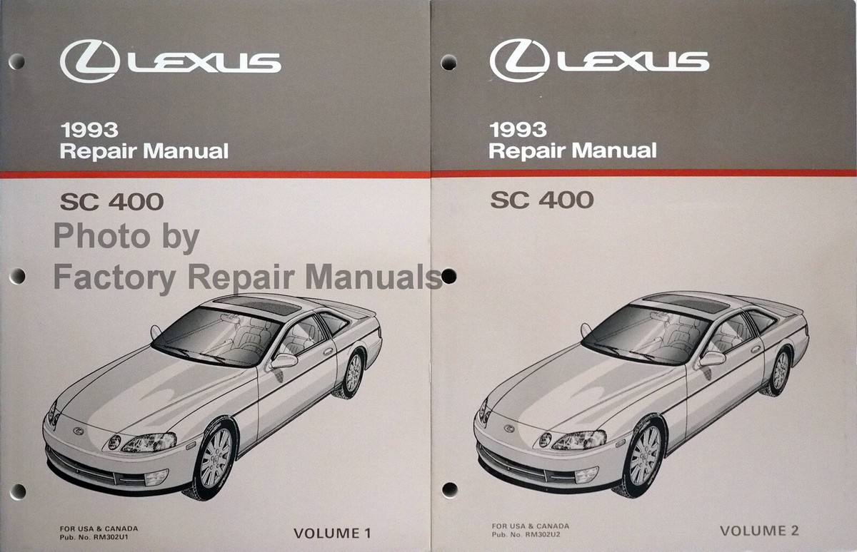 1993 Lexus SC400 Factory Service Manual Original Shop Repair Books