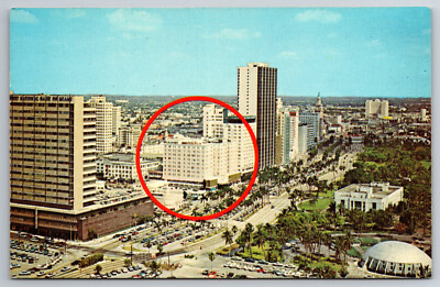 Vintage Postcard FL Miami Biscayne Boulevard Aerial View ~10957