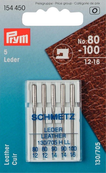 NäHmaschinennadeln 130/705 Leder 80-100, Packung Mit 5St, 154450, Prym-image