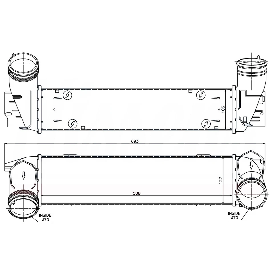 Intercooler nuevo compatible con BMW 335D 7800682 17517800682 Foto 2 de 3
