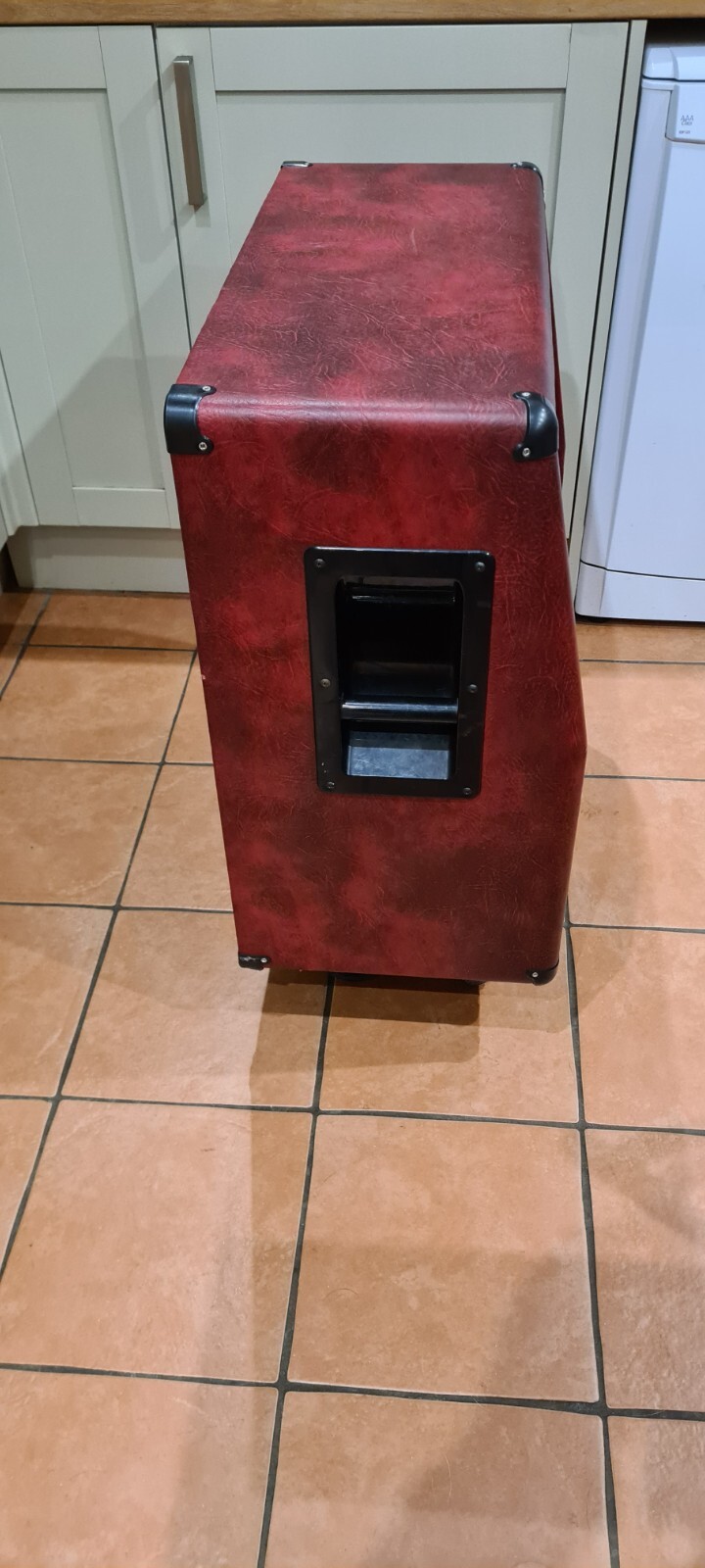 Marshall 4x12 Guitar Amp Speaker Red Tolex Celestion Vintage 30