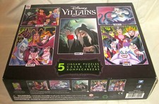 2015 DISNEY VILLIANS 5 Jigsaw Puzzle Box Set NEW in Box Great Gift 2,350 piece