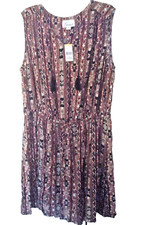 Ladies Plus Casual Dress Russet Print Size 2X NEW