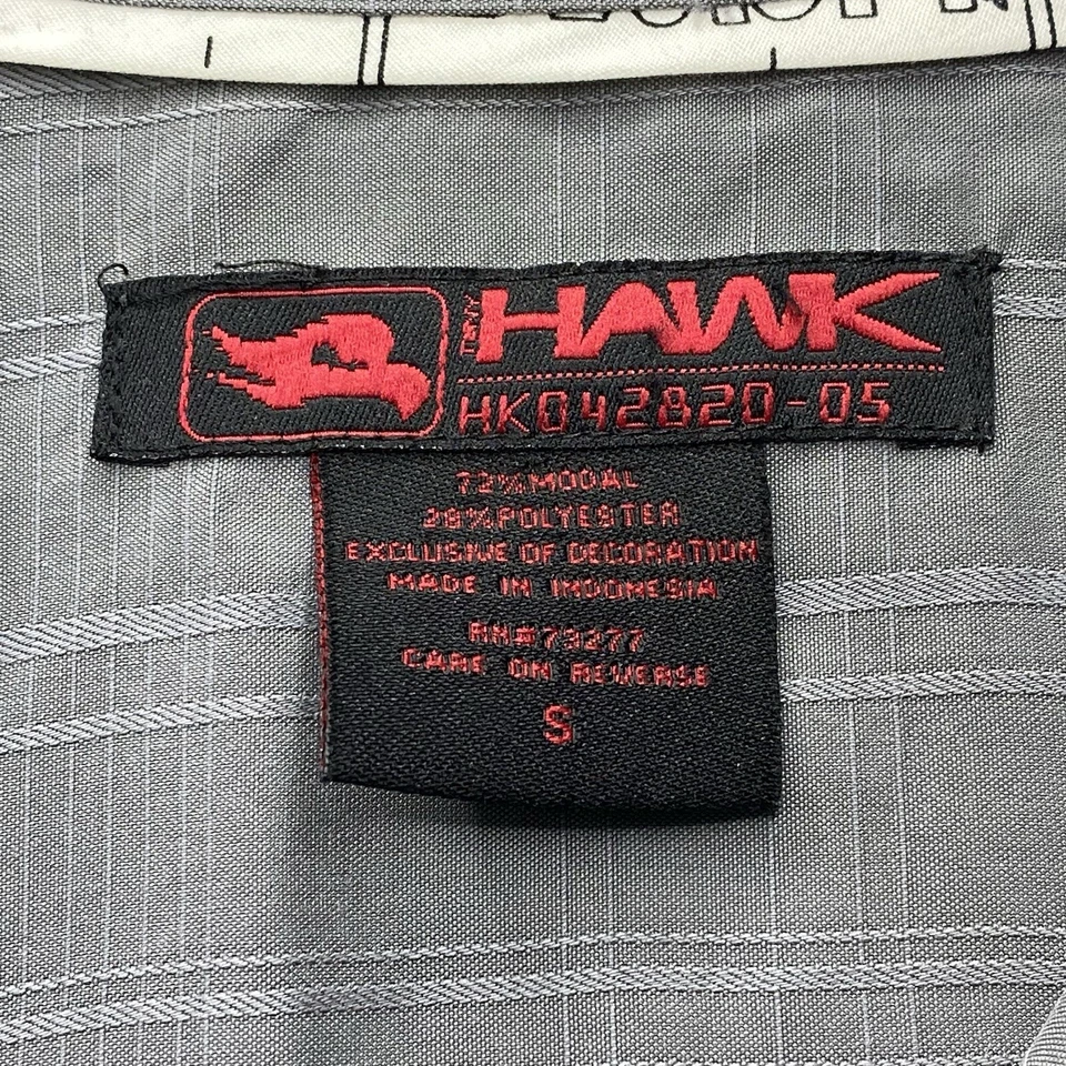 Camisa Tony Hawk Gris Hombre Manga Corta Abotonada Pequeña S Foto 2 de 4