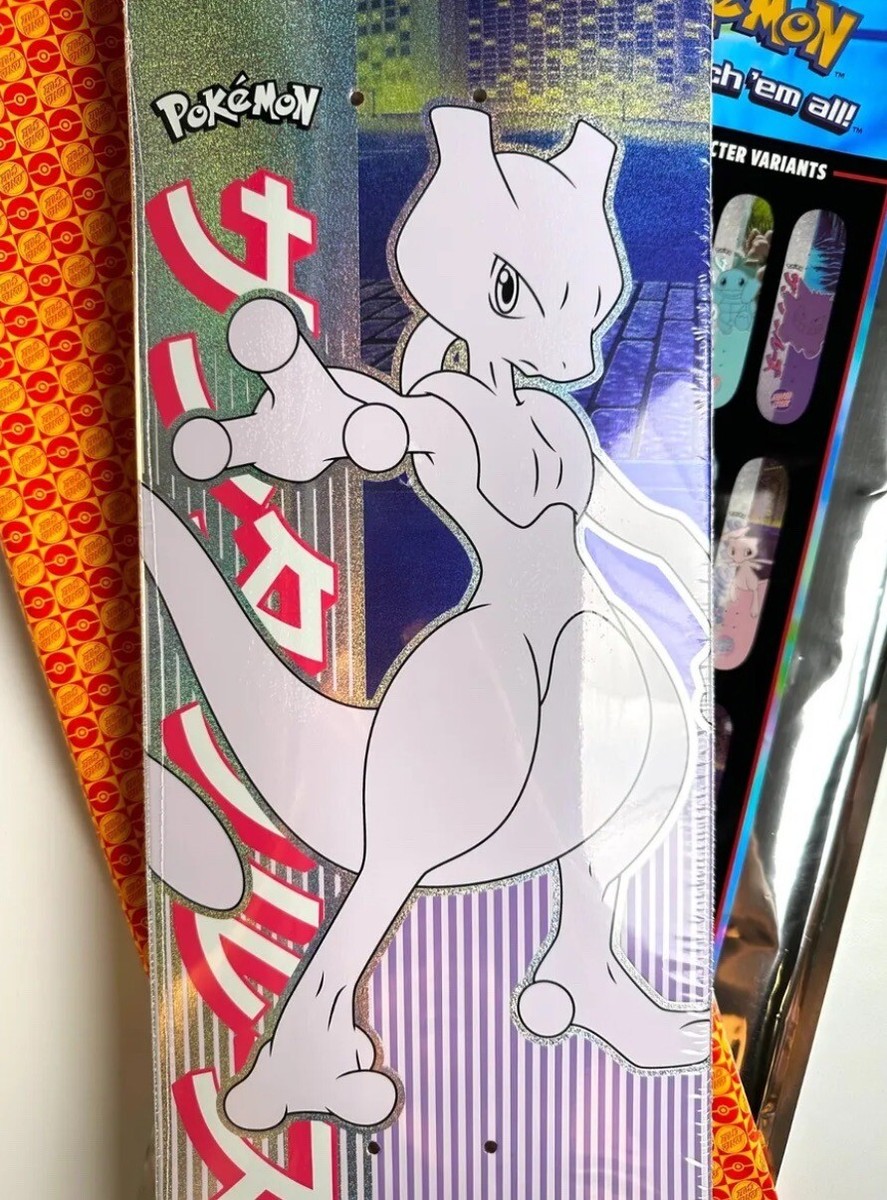 POKEMON X Santa Cruz LIMITED EDITION SKATEBOARD (Mewtwo) Comes