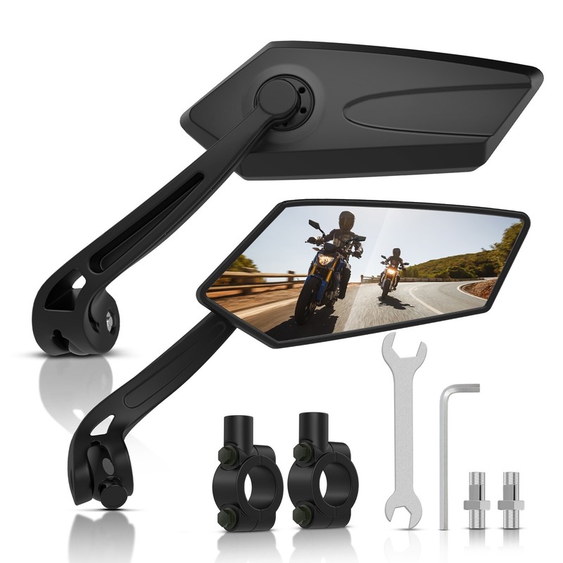 Bike Handlebar Mirror-2pcs Bike Mirror 22mm-25mm Handlebar Bicycle Rear View  US