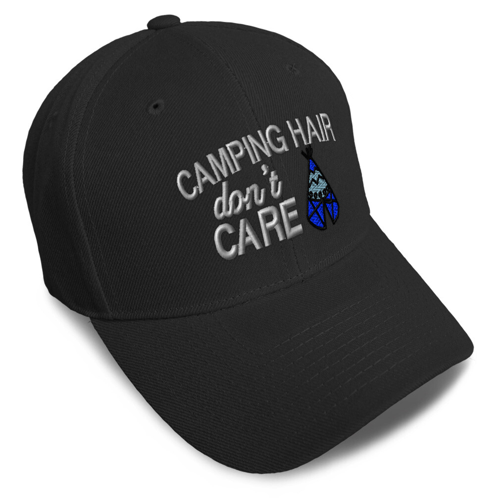 Baseball Cap for Men & Women - Camping Hair Dont Care Dad Hat