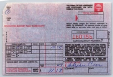 Shell Gas Charge Invoice 1970's Vintage Charge Slip