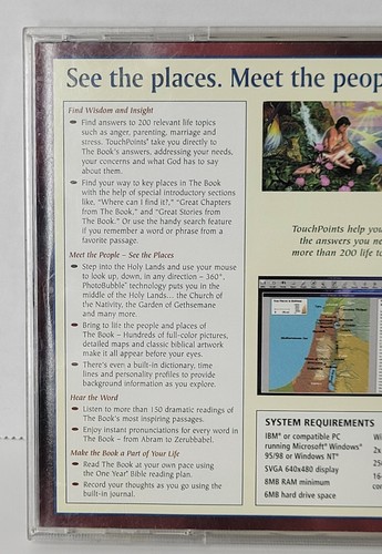 The Book 1999 CD-ROM Holy Bible Wisdom For Living In Modern Language Windows 98 - Picture 3 of 8