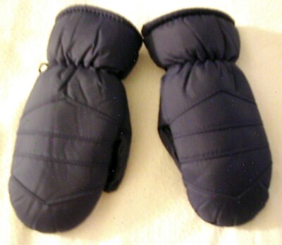 Boy's MITTENS Navy Blue Youth Ages 4 to 7 EUC