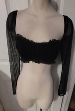 fredericks of hollywood Vintage Bra Hook Front With Mesh Back And Sleeves