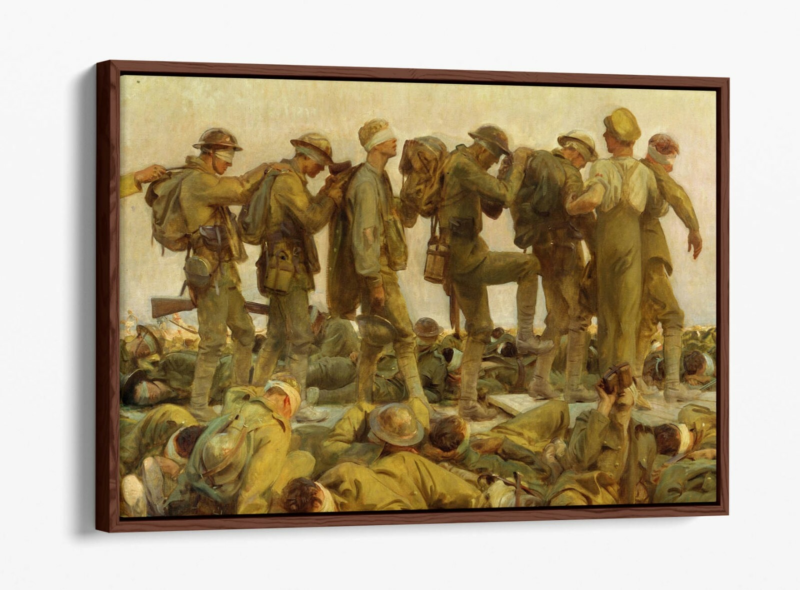 JOHN SINGER SARGENT, GASSED 2 -FLOATER EFFECT FRAMED CANVAS ART PRINT ...
