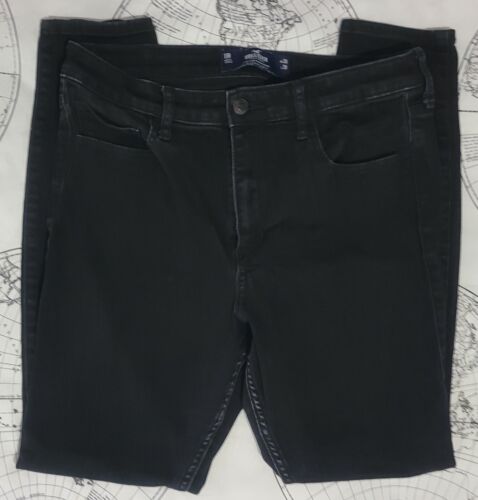 Hollister Womens High-Rise Super Skinny Soaf Stretch Jeans R11 W30/L28 Black - 第 1/9 張圖片