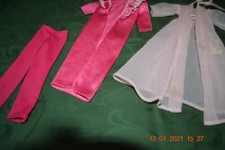 Vintage Barbie Nighty-Negligee 965 Long Robe w/Velvet  pj bottoms Lot 138