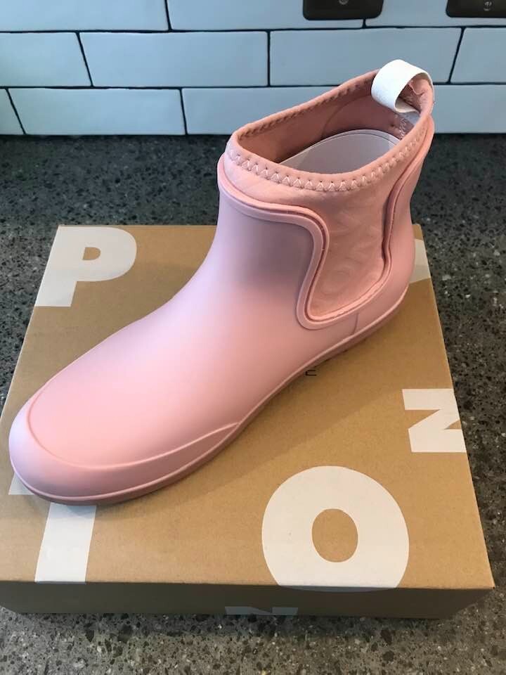 Planone Short rain boots for womens waterproof garden shoe anti