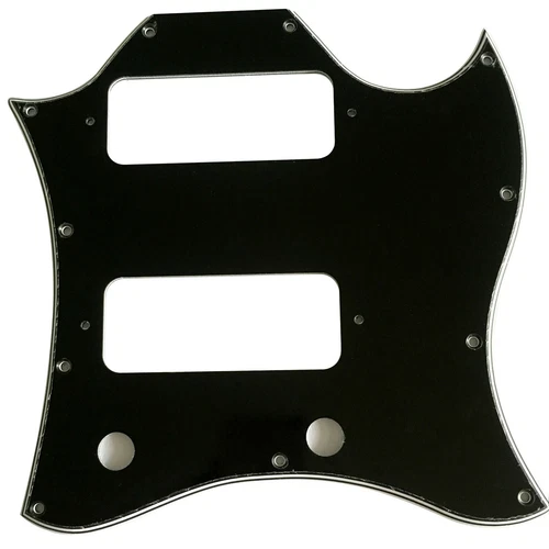 Guitar Parts For Gibson US SG P90 Full Face Guitar Pickguard 4 Ply Black