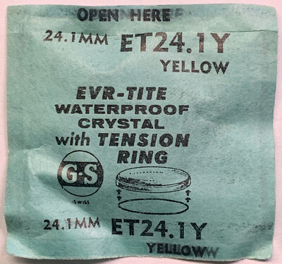Original NOS G-S ''ET'' Wristwatch Crystals - Variations 24.1Y - 36.0Y Available!