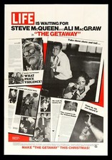 THE GETAWAY ✯ CineMasterpieces 1972 MOVIE POSTER RARE ADVANCE STEVE MCQUEEN