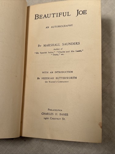 Beautiful Joe~ An Autobiography by Marshall Saunders 1893 HC Phoenix Edition - Picture 9 of 17