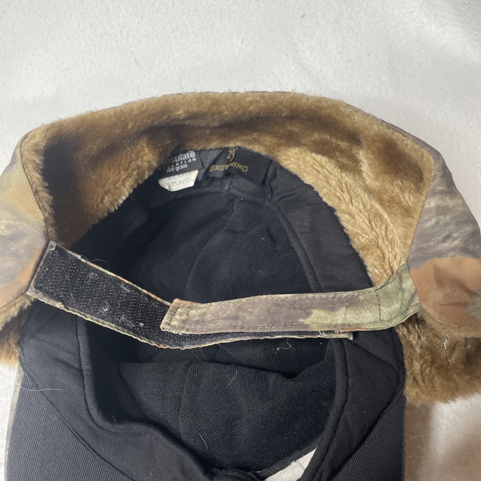 Camo Browning Thinsulate Lined Duck Trapper Hunting C… Gem