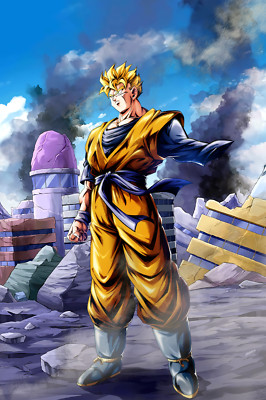Dragon Ball Poster Future Gohan City Destroyed POSTER 24 X 18'' SWEET!