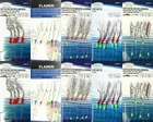 10 Fladen Silver & White Rigs Mackerel Feathers Lures Cod Sea Fishing Traces