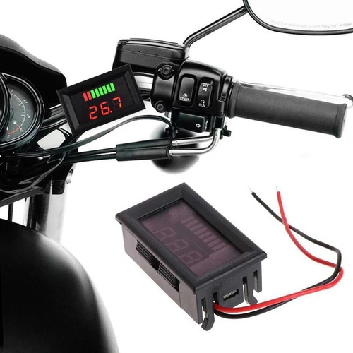 2x 12V-60V Marine Motorcycle Digital Voltmeters Voltage Meter Battery Gauge US - Bild 20 von 23