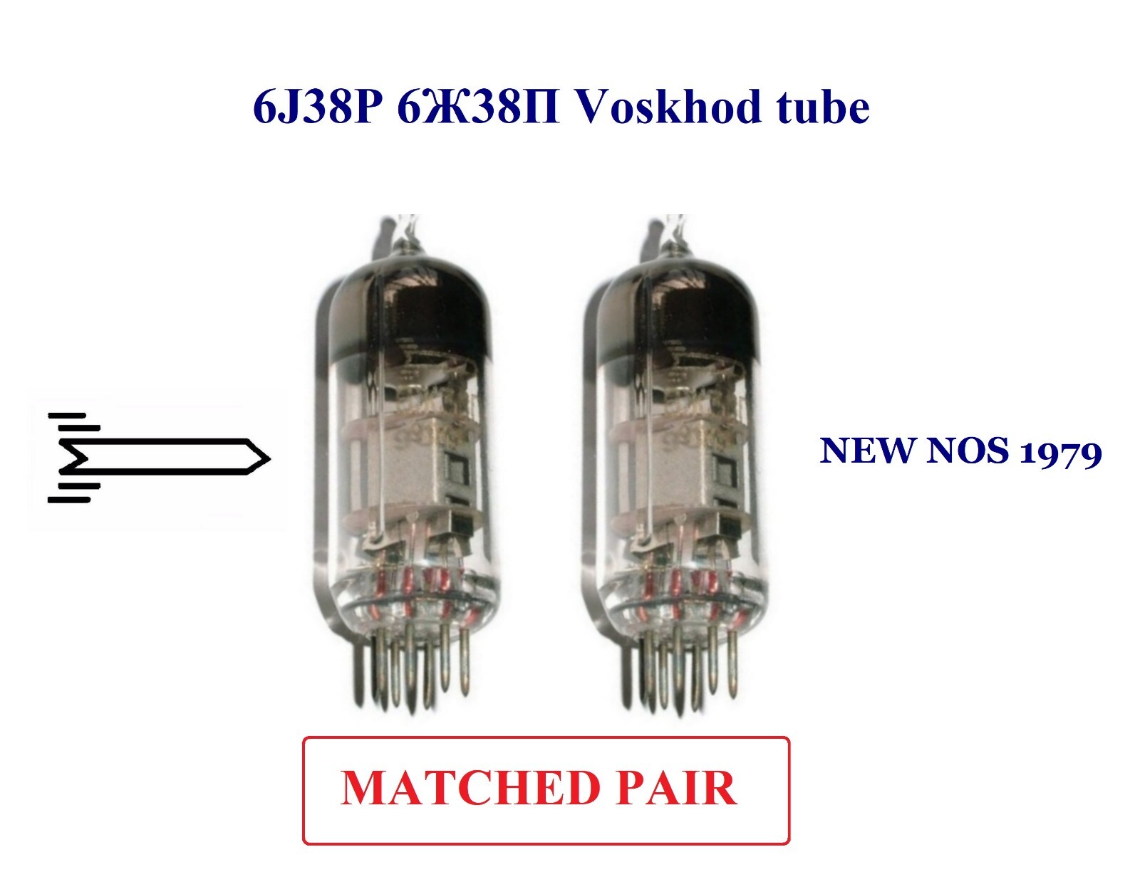 6J38P 6Ж38П (6CF6,6BH6,EF19) NOS pentode / Matched Pair 1979 date ...