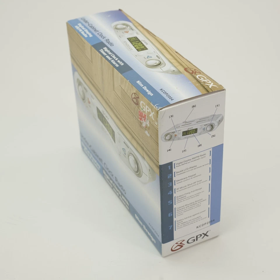 GPX Under Cabinet CD Clock Radio AM FM CD Weatherband Radio Player BRAND NEW! - Image 4 of 4
