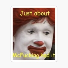 just about mcfucking had it funnysticker skateboard welding bumper car truck van