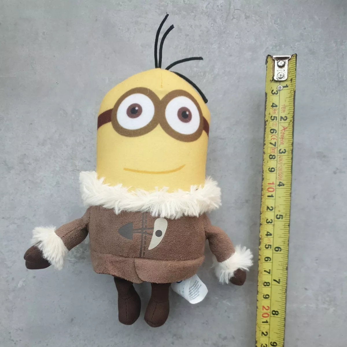 Small Mini Minion Soft Toy Plush Brown Fur Coat Minions Despicable