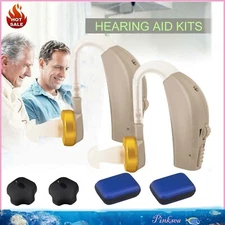 1 Pair Of Digital Hearing Aid Severe Loss Rechargeable Invisible BTE Ear Aids
