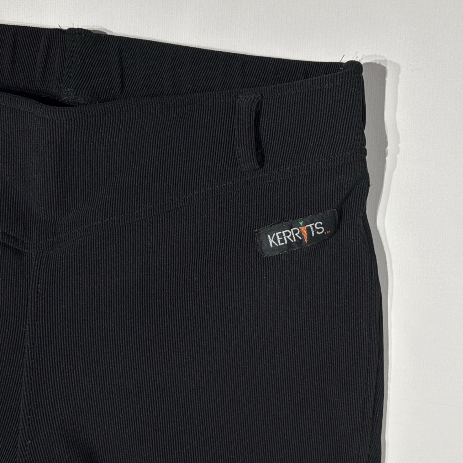 Kerrits Full Seat Leather Patch Riding Tights Black Stretch USA Made Kid Size XL