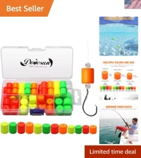 208 Pcs Bright Color Fishing Floats - Versatile Pompano Rigs with Tackle Box
