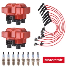 2 Ignition Coil & Wireset & 8 Motorcraft Spark Plug for Ford Ranger F-150 FD487