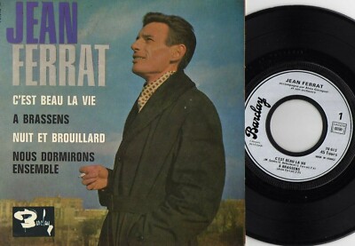 JEAN FERRAT C'EST BEAU LA VIE FRENCH EP ALAIN GORAGUER REEDITION
