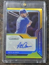 Pete Alonso Auto 07/10 2021 Panini Prizm Gold Refractor Pro Penmanship