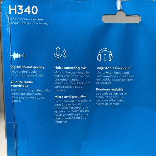 Logitech USB Headset H340 Stereo USB Headset for Windows & Mac NIP - Picture 3 of 6