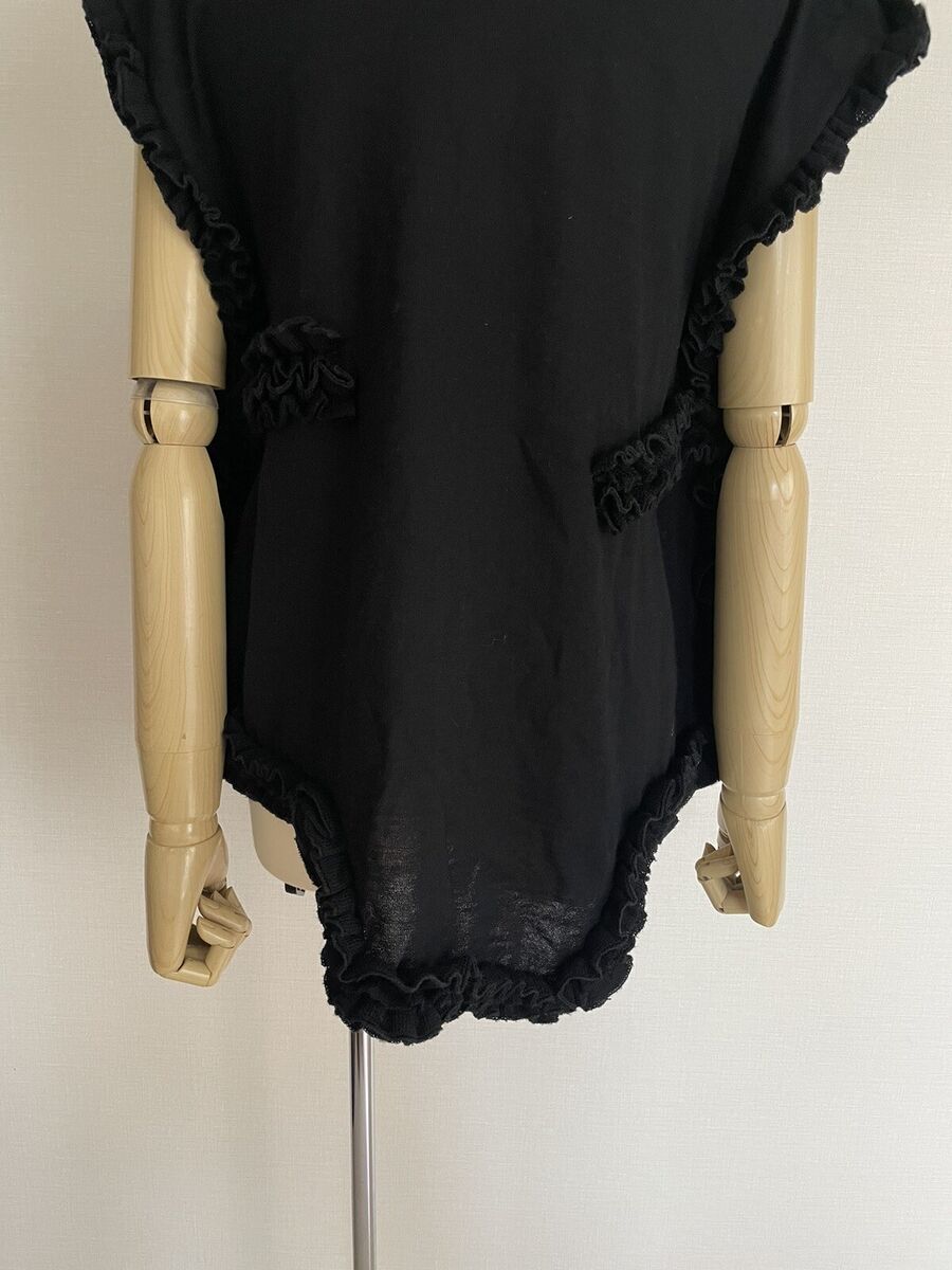 Comme Des Garcons Black 2D two dimensions Frilled Knit Tops Comme Des Garcons Black 2D two dimensions Frilled Knit Tops