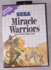 Miracle Warriors Seal of the Dark Lord - Sega Master System 1988 w/ map WORKING