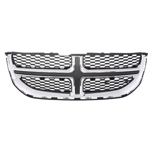 For 2011-2020 Dodge Grand Caravan Front Grille Upper Bumper Grille Chrome - Picture 2 of 6